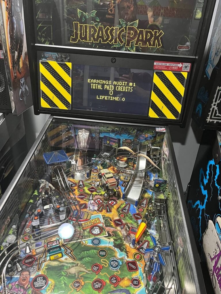 Jurassic Park Pro Pinball Machine by Stern Pinball Machine Center